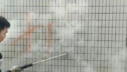Industrial Steam Cleaner for Graffiti Removal