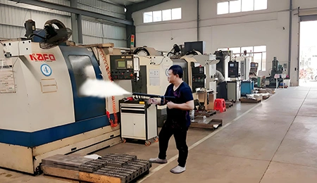 Steam cleaning of industrial machine tools