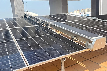 Semi-Automatic Solar Panel Cleaning Robot